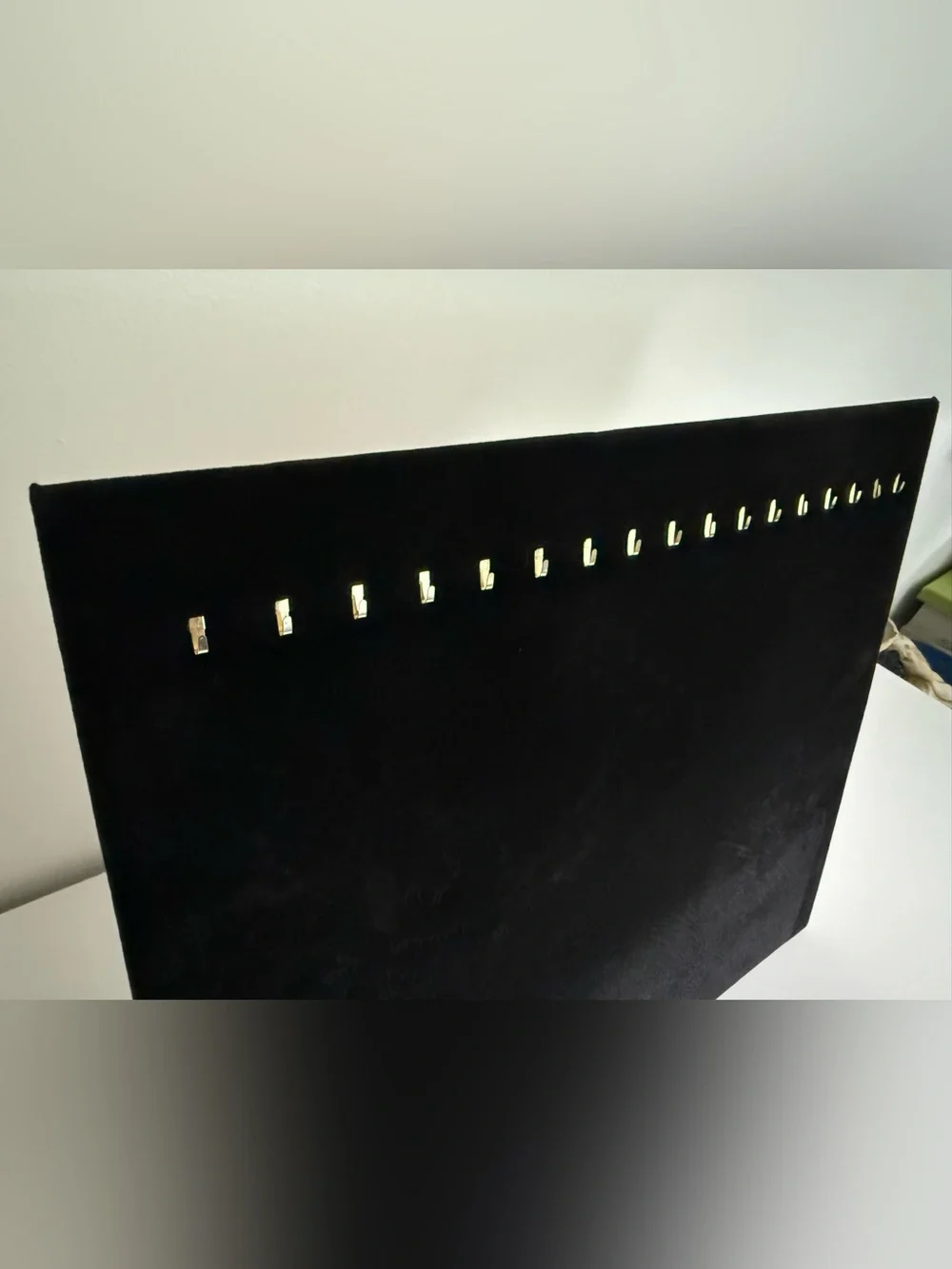 Black Velvet Jewelry Display Stand 17 Hooks Necklace Bracelet Holder Organizer